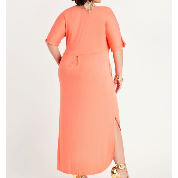 NWOT. Maxi Dress in Orange - Picture 2 of 3